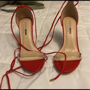Fashion nova red heels